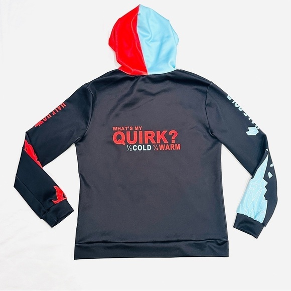 My Hero Academia Shoto Todoroki Half Cold Half Hot Zip Hoodie Sweatshirt Jacket - Picture 9 of 9